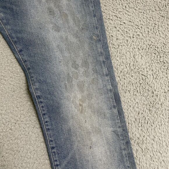 OVADIA NY Men's Light PAINT SPLATTER Skinny Fit Mid Rise Stretch Jeans 32 NWT - Picture 3 of 16